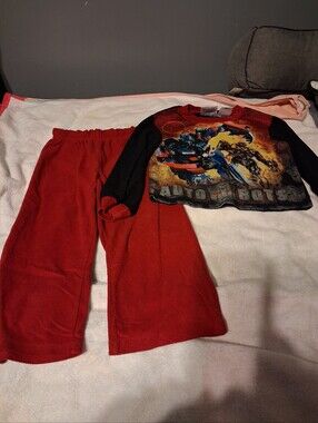 Transformers Graphic Pajama Set - Red/Black